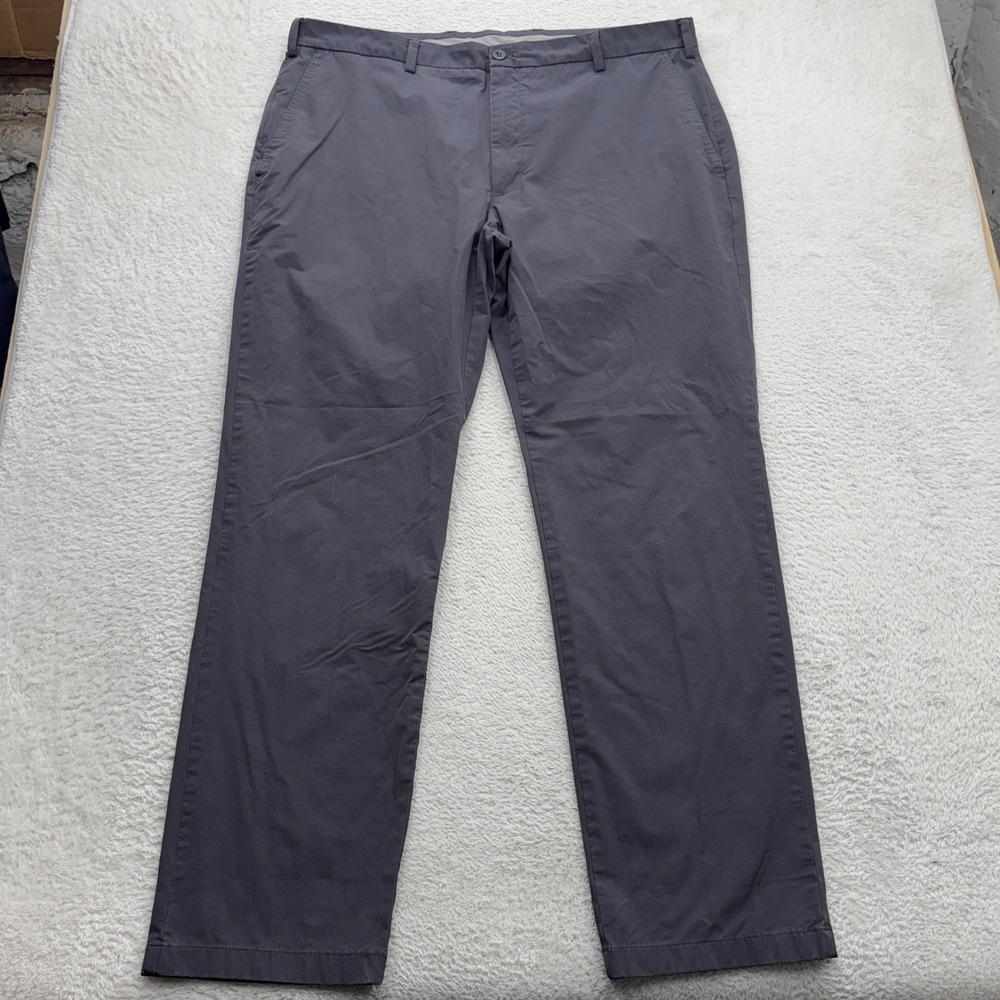Vineyard Vines Mens Gray On-The-Go Performance Chino Pants 44x34 Stretch